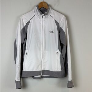 The North Face flight series white gray trim Jacket Size Large